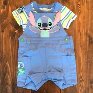 New Disney Stitch Overalls set